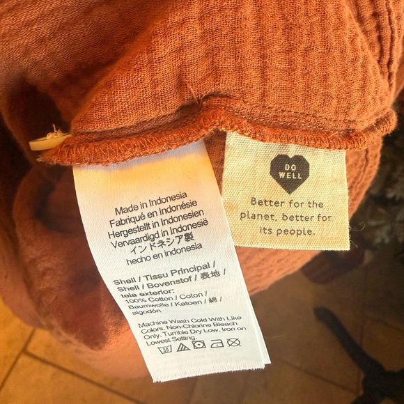 Madewell Lightspun V-Neck Midi Dress in Burnt Clay Size Large - Picture 12 of 13